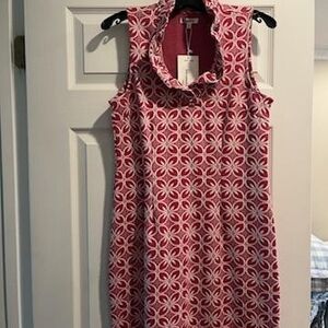 Tyler Boe NWT Red Sheath Dress Sleeveless Ruffled Neck